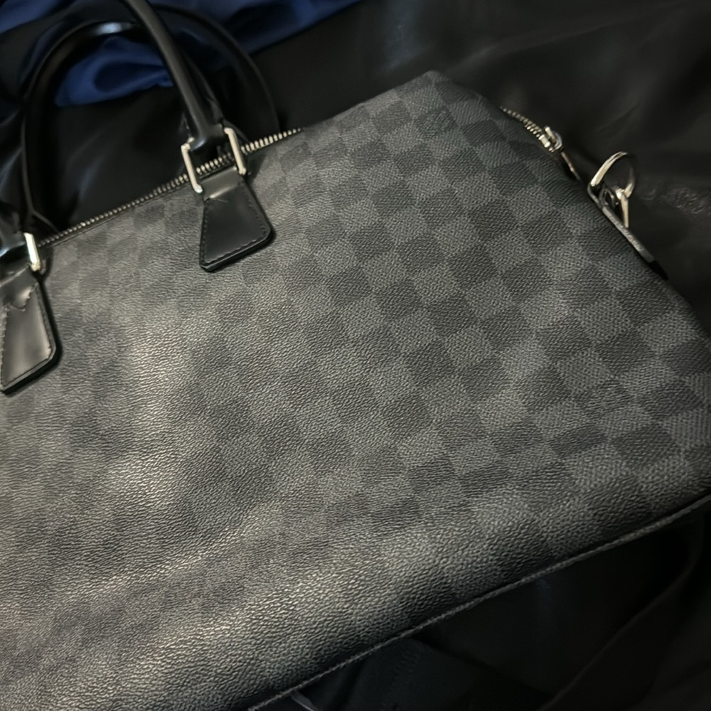 Luxury Black Checkered Men's Bag - Picture 7 of 7
